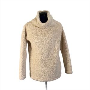 A New Day Light Beige Fuzzy Faux Fur Sweater